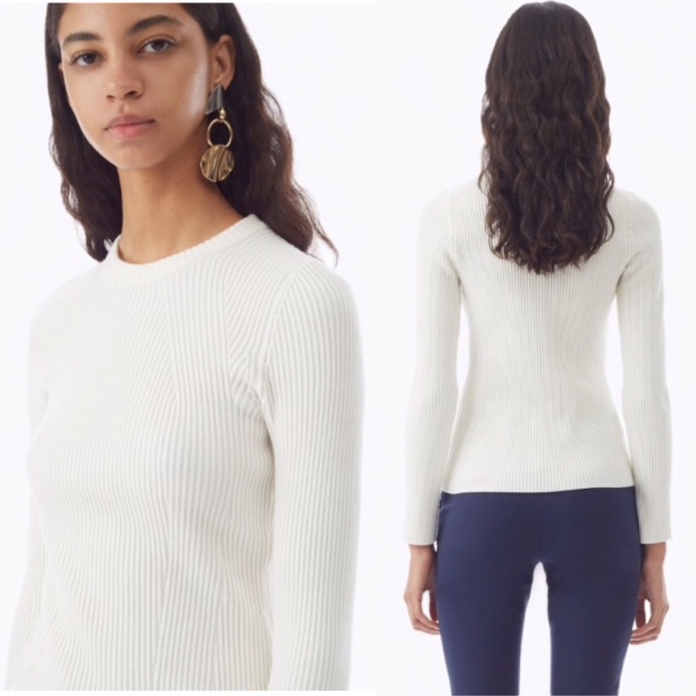 Ribbed Chunky Cynthia Rowley Ivory Sweater